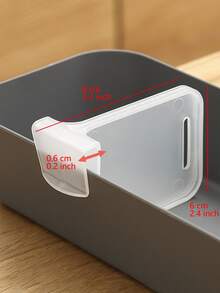 5 piezas Divisor liso refrigerador almacenamiento - Blanco - Ver 4