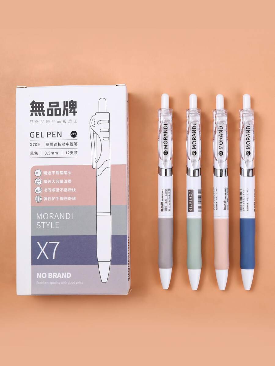 12 piezas Pluma de gel de color mixto - Multicolor - Ver 1