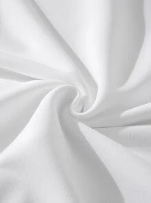 ROMWE MEN Anime Guys Floral & Skull Graphic Drawstring Hoodie - White - View 3