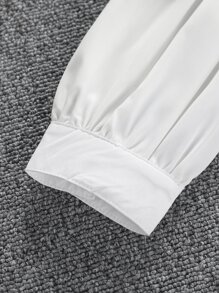 SHEIN 少女襯邊主教袖高低裙衫和背心裙