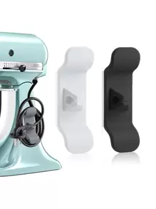 2pcs Wire Storage Hook, Simple Plastic Wire Holder Hook For Household - Black and White - View 1