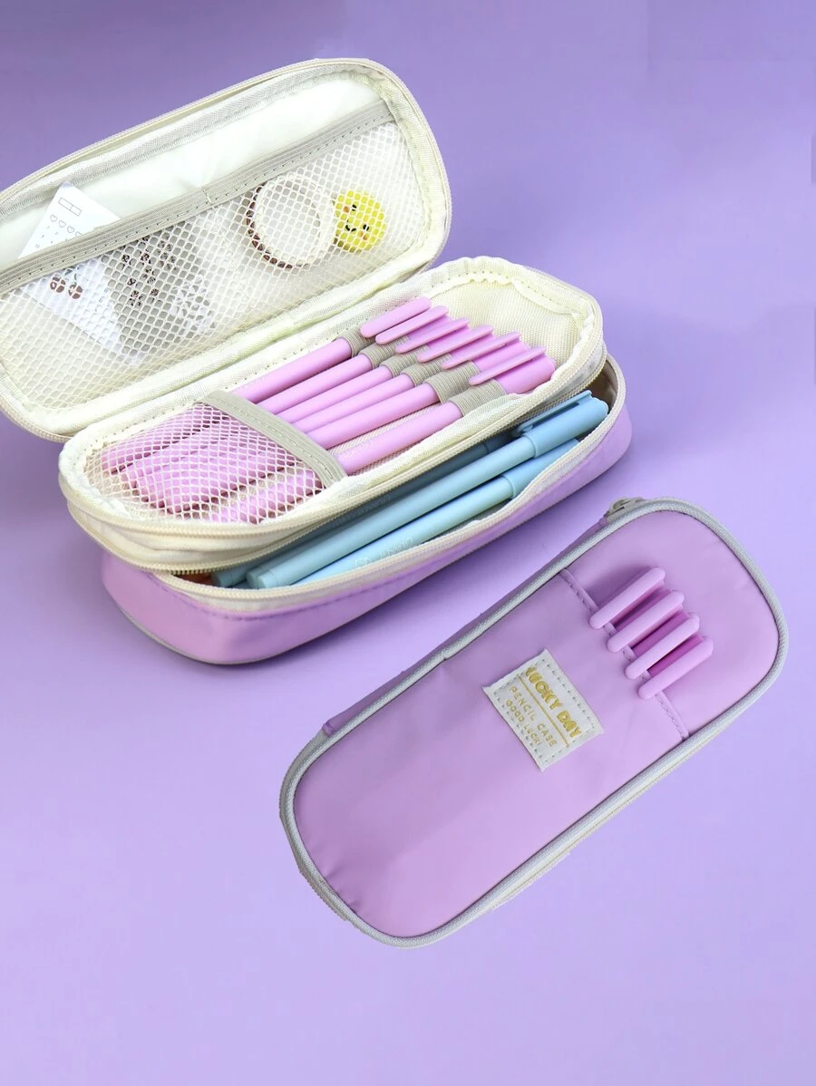 1入組雙層筆袋 - 淡紫色 - 查看 1