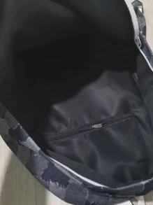 撞色字母貼飾經典背包 - 彩色 - 查看 3