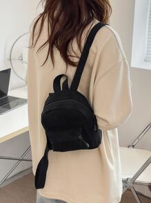 حقيبة ظهر كلاسيكية ميني - الأسود - مشاهدة 1