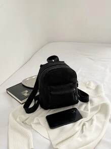 حقيبة ظهر كلاسيكية ميني - الأسود - مشاهدة 4
