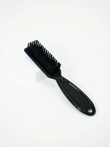 適用於油頭、毛躁頭發及鬍子造型吹風的迷你梳子，1入組理髮師剃刀清潔刷、剪髮器刷、指甲刷工具，迷你理髮師刀片清潔刷、剪髮器刷（黑色）