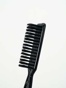 適用於油頭、毛躁頭發及鬍子造型吹風的迷你梳子，1入組理髮師剃刀清潔刷、剪髮器刷、指甲刷工具，迷你理髮師刀片清潔刷、剪髮器刷（黑色）