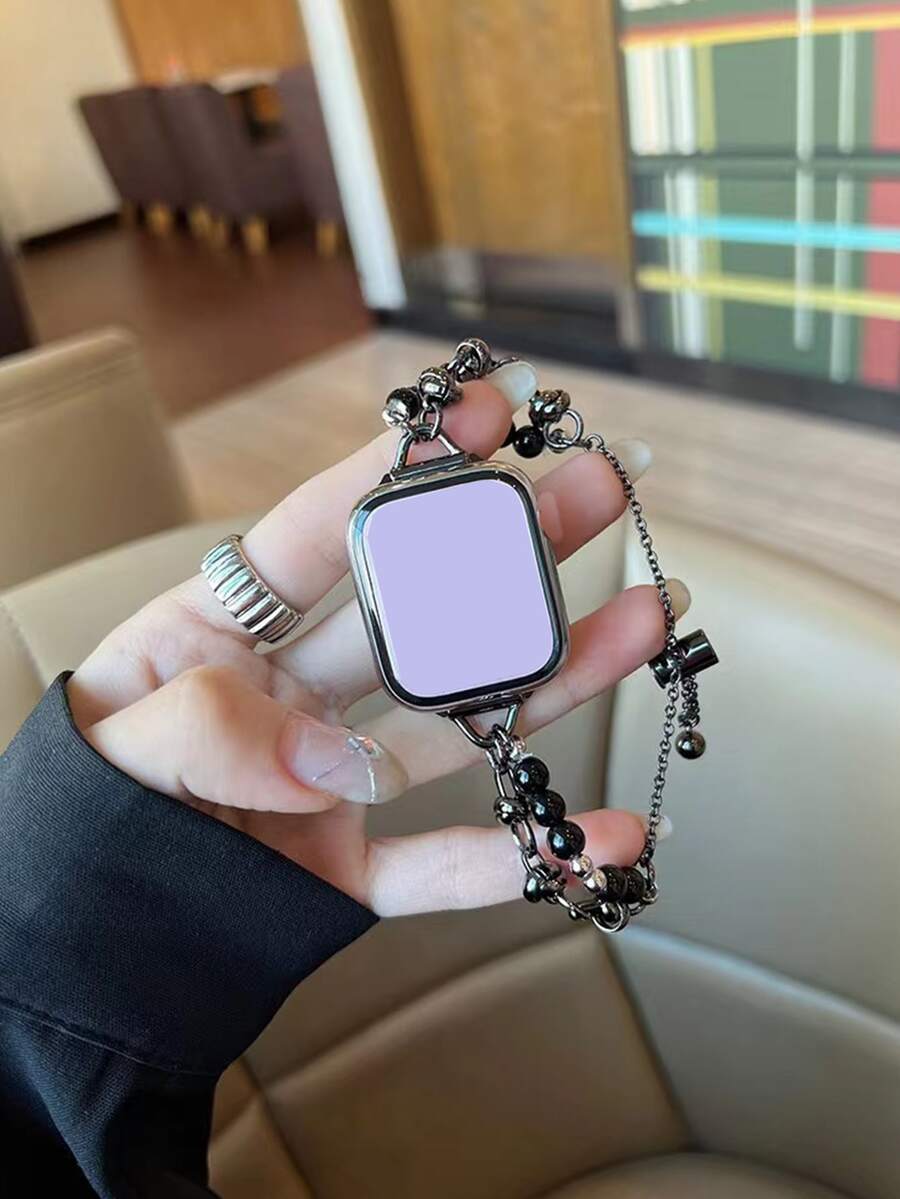 Correa de reloj compatible con Apple Watch ajustable - Negro - Ver 1