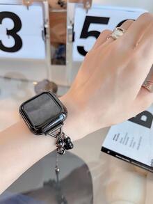 Correa de reloj compatible con Apple Watch ajustable - Negro - Ver 5