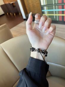 Correa de reloj compatible con Apple Watch ajustable - Negro - Ver 6