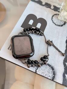 Correa de reloj compatible con Apple Watch ajustable - Negro - Ver 7