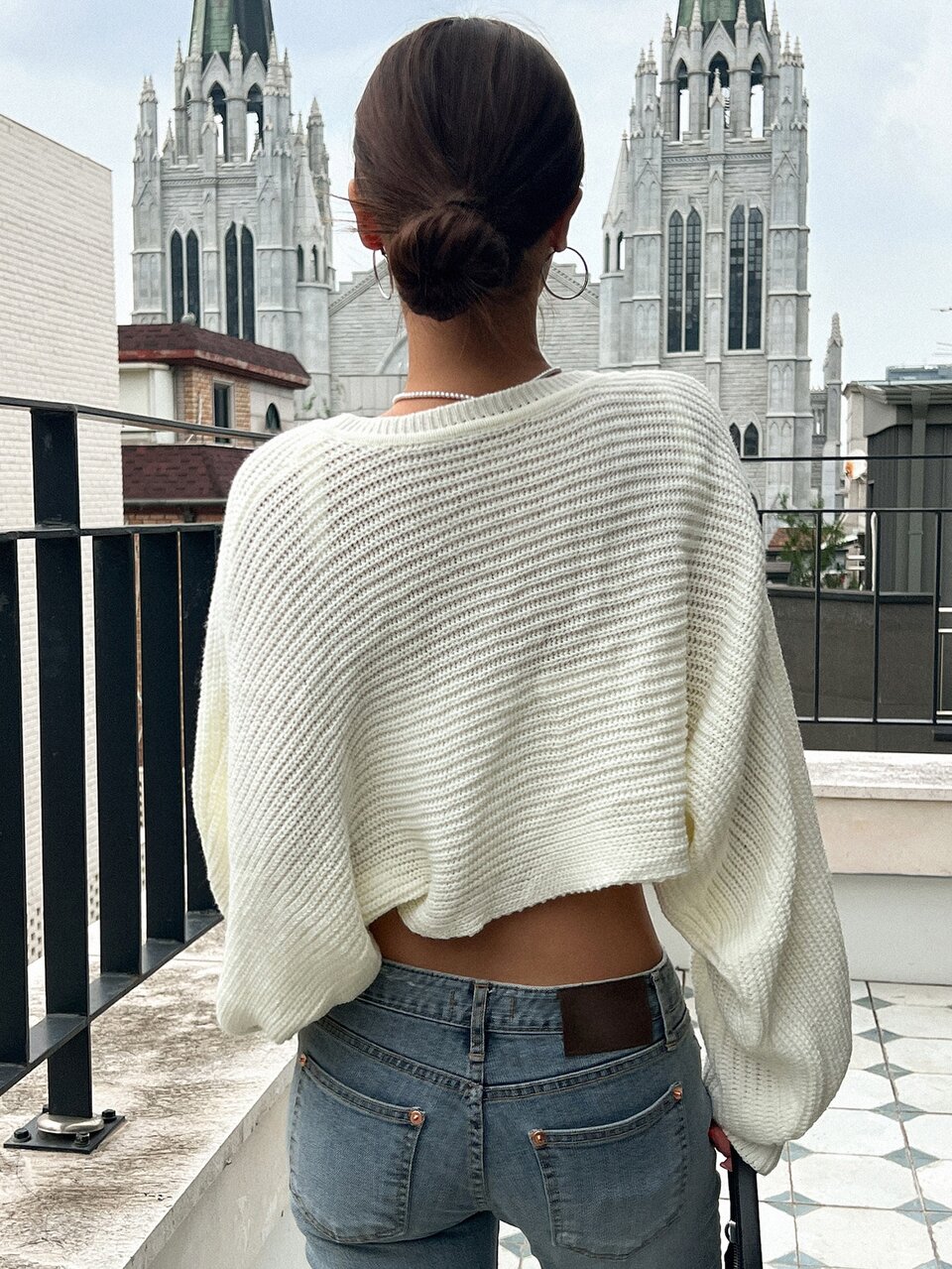 Ribbed Knit Batwing Sleeve Crop Duster Cardigan,Long Sleeve Tops,Fall Clothes