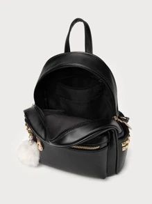 Mochila mini decorada con remaches y accesorios