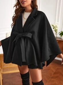 SHEIN 孕婦蝙蝠袖腰帶斗篷外套