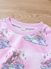 Áo nỉ bé gái Hoạt hình Giải trí - Màu Lilac Tím - Xem 4