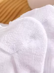 Men Plain Soccer Socks Football Socks Sports, For Gym - White - View 4