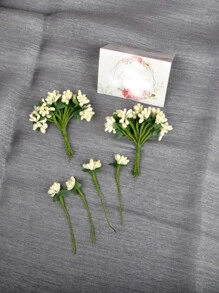 12/36 件仿花雌蕊仿珍珠 DIY 人造花雄蕊 - 白色 - 查看 1