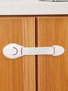 1 件可重复使用的塑料锁，简易白色锁带，用于保护婴儿