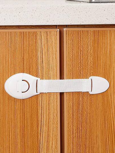 1 件可重复使用的塑料锁，简易白色锁带，用于保护婴儿