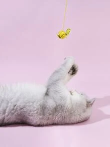 1入組蜜蜂裝飾逗貓玩具 - 黃色 - 查看 5