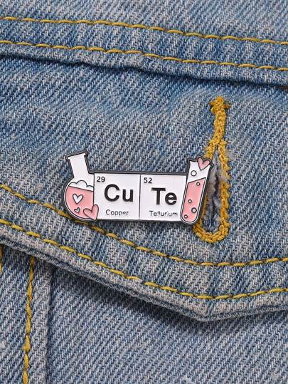 Chemical Test Tube Decor Brooch