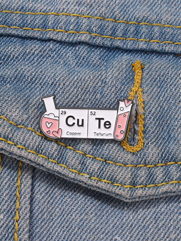 Chemical Test Tube Decor Brooch