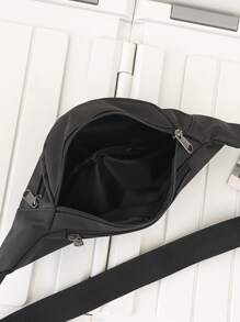 Stylish Multifunctional Men Minimalist Waist Bag Chest Bag Crossbody Bag Mobile Phone Bag For Outdoor Sports University Students Waist Bag, College Bag Multi-Functional Winter Fanny Pack Bum Bag Rider Bag Black Bag Large Capacity Vacation Travel Hip Bag Gifts For Men Valentine Day Travel Essentials Holiday Essentials Bag For Men Stickers Bags Summer Back To School Valentines Gifts Valentine Gifts For Men Bag Pack Belt Bag Spring School Supplies Small Bag For Men Body Bag For Men Belt Bag For Men - Black - View 5