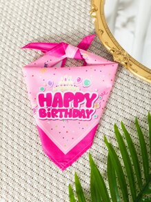 Letter Graphic Pet Birthday Bandana