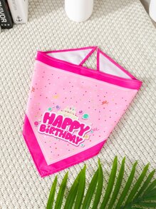 Letter Graphic Pet Birthday Bandana