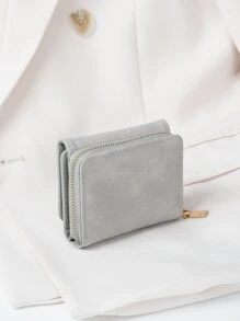 Minimalist Coin Pocket Small Bi-Fold Zipper Women Wallet Mini Thin Lightweight Multi Layer Portable ID Card Cash Credit Card Minimalist Fashion Modern Business Anniversary On Valentine Day For Birthday Gift Female Lady Girls Women S And Wallets Women Gray Wallet Teacher Gifts Gift For Girlfriend Women Gifts Gift Bag Present Business Casual School Supplies Teacher Gifts Back To School For Women Wallet Purse Wallet Small Wallet