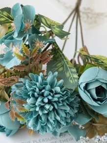 1/3 Stück Künstliche Seide Teerosen Blumenstrauss Chrysantheme Plastik Pflanzen Brautstrauss Valentinstag Fake Pflanzen Hochzeitsdekoration Bastelutensilien, Braut Handgelenkblumendekoration, Autodekorationshochzeit, Türbogendekoration, Zuhause, Esszimmer, Schlafzimmer, Vasendekoratio, Geburtstagsparty Dekomaterialien Neujahrsgeschenke, Valentinstag, Abschlussgeschenk, Herbstdekoration