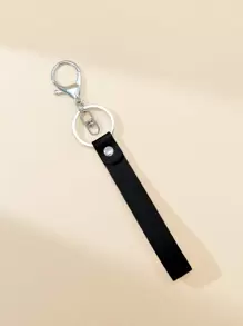 1入極簡主義鑰匙扣，日常使用鑰匙裝飾禮物，適用於朋友隨性 - 黑色 - 查看 2