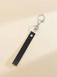 1入極簡主義鑰匙扣，日常使用鑰匙裝飾禮物，適用於朋友隨性 - 黑色 - 查看 4