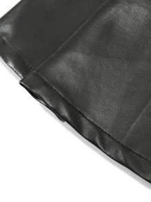 SHEIN Váy bé gái Xếp li màu trơn Sẵn sàng - màu đen - Xem 3