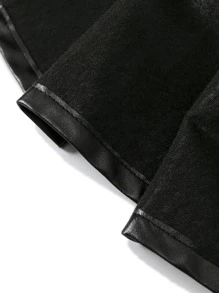 SHEIN Váy bé gái Xếp li màu trơn Sẵn sàng - màu đen - Xem 4