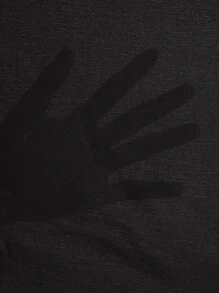 SHEIN Belle 缺口领口开叉大腿吊带伴娘礼服黑色优雅正式晚会舞会婚礼宾客礼服，适合毕业典礼、晚宴派对礼服