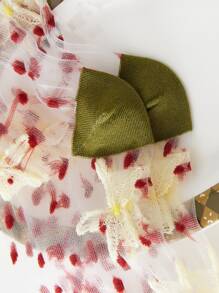 5pairs Floral Mesh Crew Socks, Fall Socks - Multicolor - View 8