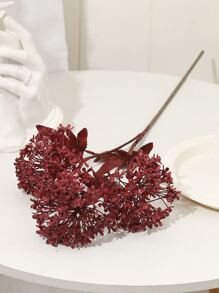 Bola de madera Artificial, gorro de flores de plástico, decoración de fiesta, 1 pieza - Burdeos - Ver 3