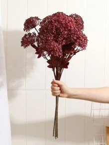 Bola de madera Artificial, gorro de flores de plástico, decoración de fiesta, 1 pieza - Burdeos - Ver 4