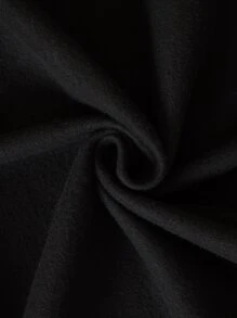 SHEIN EZwear Skeleton Print Zip Up Thermal Lined Drawstring Hoodie - Black - View 6