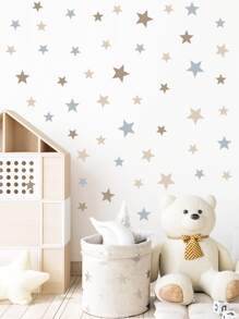 Star Pattern Wall Sticker, Self Adhesive Wall Art Decal For Kids Bedroom, Stickers, Wall Decal, Vinyl Decal For Home Decorations, Spring Decoration Items Refresh Your Home, Festival Decoration Stickers Gifts Birthday Graduation - Multicolor - View 2