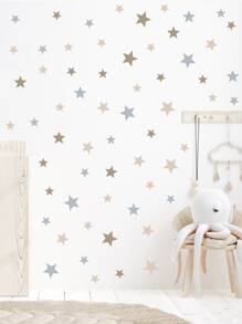 Star Pattern Wall Sticker, Self Adhesive Wall Art Decal For Kids Bedroom, Stickers, Wall Decal, Vinyl Decal For Home Decorations, Spring Decoration Items Refresh Your Home, Festival Decoration Stickers Gifts Birthday Graduation - Multicolor - View 5