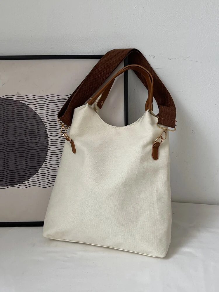 Bolsas de ombro Dois tons Bolso frontal - Bege - Visão 4
