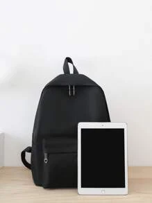 4pcs Minimalist Functional Backpack Set School Bag Set For Graduate, Teen Girls, Freshman, Sophomore, Junior & Senior In College, University & High School, Perfect For Outdoors ,Travel & Back To School - Black - View 2