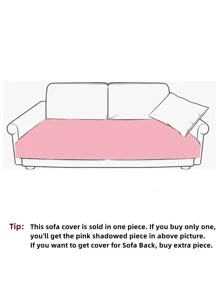 1入組華夫格絎縫沙發座套不含靠背或扶手 - 米色 - 查看 3