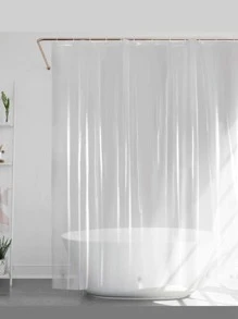 Clear Waterproof Shower Curtain - Clear - View 1