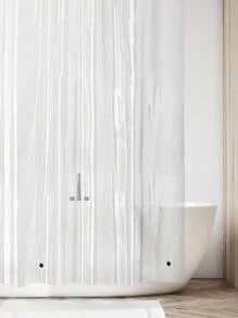 Clear Waterproof Shower Curtain - Clear - View 2