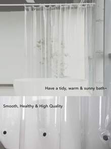 Clear Waterproof Shower Curtain - Clear - View 3
