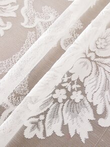 1 cái khăn trải bàn thiết kế hoa - trắng - Xem 3