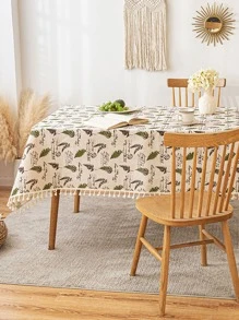 1 cái khăn trải bàn mô hình lá - Nhiều màu - Xem 5